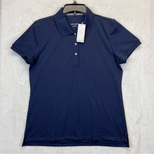 Tory Burch Sport Pique polo navy blue Size XL logo preppy golf